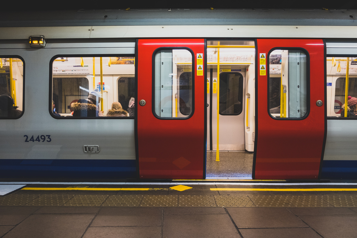 subway train in subway underground